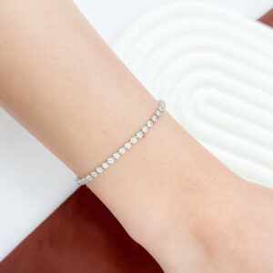 Pulseira Riviera 2MM em Ródio Branco