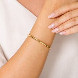 Bracelete Tubo Liso banho em ouro 18K